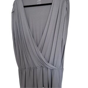 Joe Fresh Gray Draped Short Sleeve Top